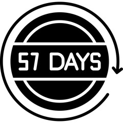 57 Days Return Icon