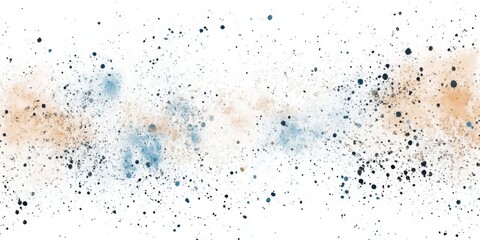 Obraz premium Abstract design featuring brown and blue spots on a white background with a grunge aesthetic