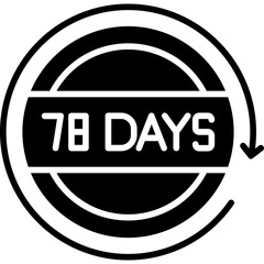 78 Days Return Icon