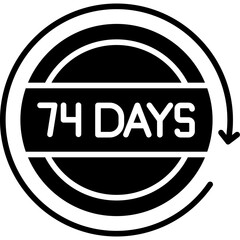 74 Days Return Icon