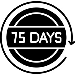 75 Days Return Icon