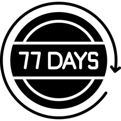 77 Days Return Icon