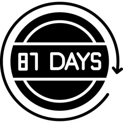 81 Days Return Icon
