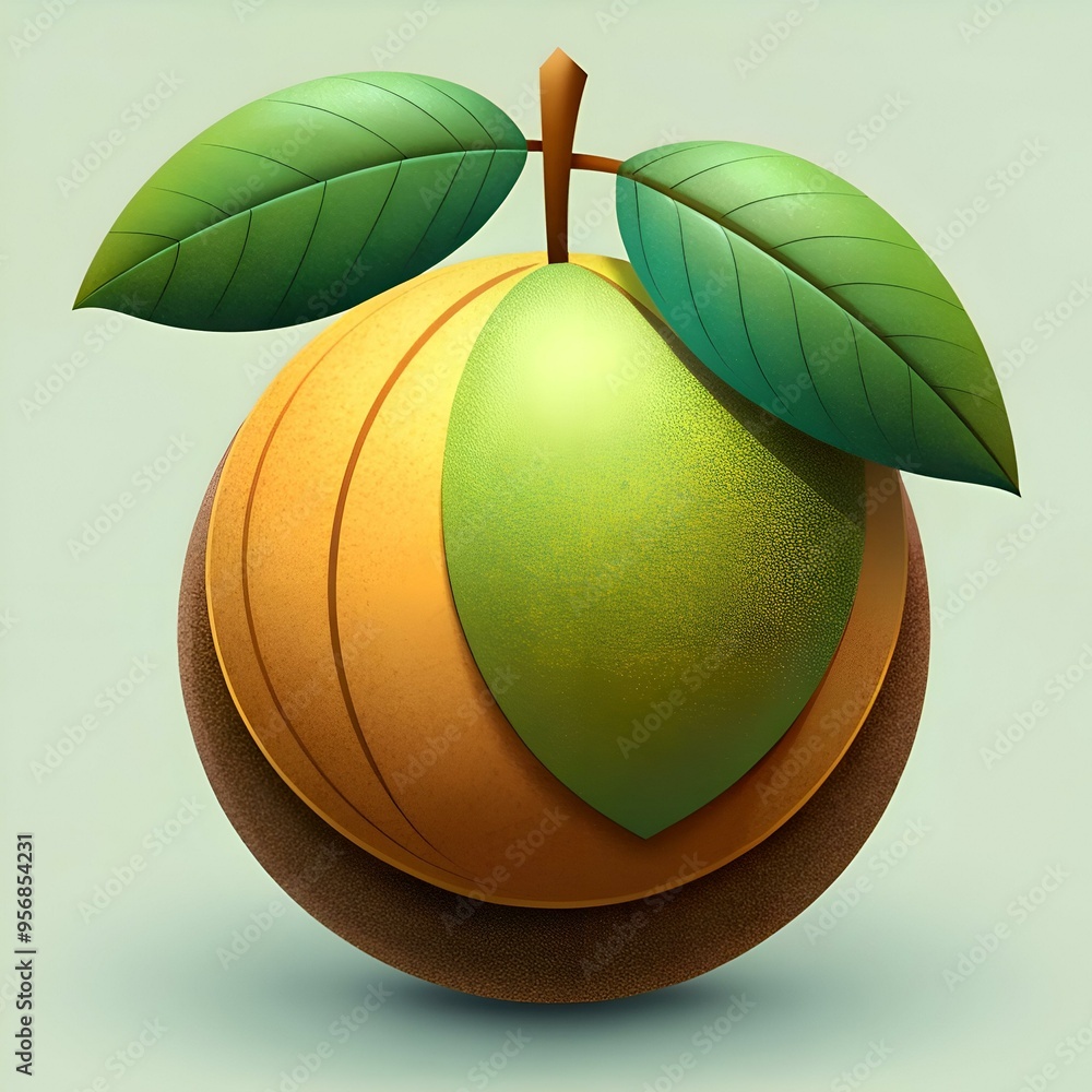 Poster a playful and stylized 3d illustration of an amazonian walnut. perfect for adding a touch of whimsy 