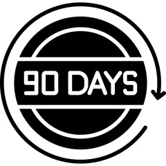 90 Days Return Icon
