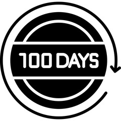 100 Days Return Icon