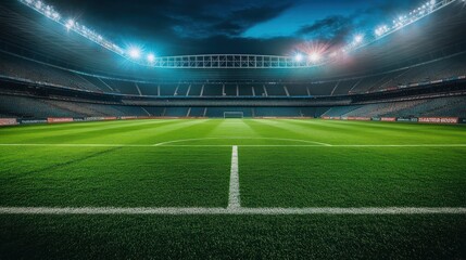 Obraz premium Soccer Stadium at Night