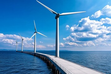 Wind turbines, blade technology, aerodynamic efficiency enhance the performance of modern turbines