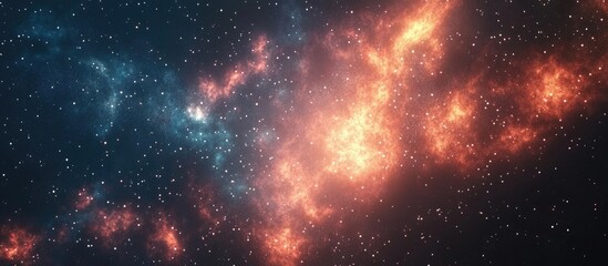 Obraz premium Astronomy background with a sky filled with stars in 3D cartoon rendering