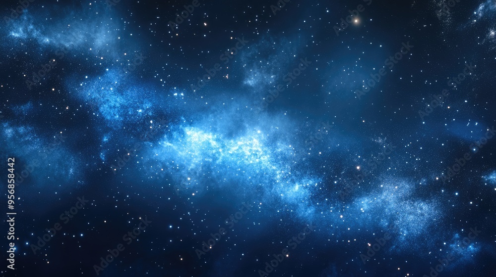 Poster stunning 3d cartoon rendering of the beautiful night sky showcasing the milky way galaxy featuring a