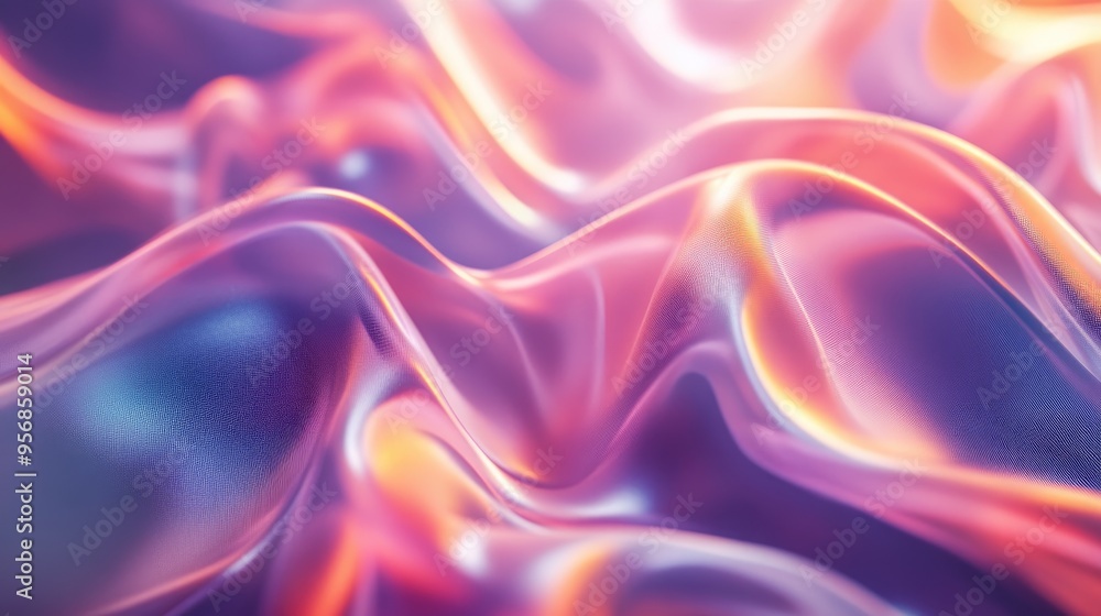 Poster 3D rendering of blurred background featuring soft gradient abstract graphics for illustration