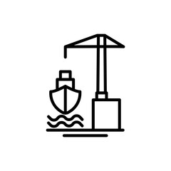 Icon Building harbor symbols editable file