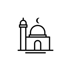 Icon Building mosque muslim symbols editable file