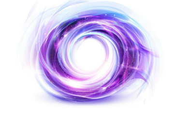 magical portal opening, with swirling vortex and light beams on white background.