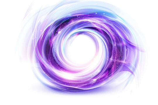 magical portal opening, with swirling vortex and light beams on white background.