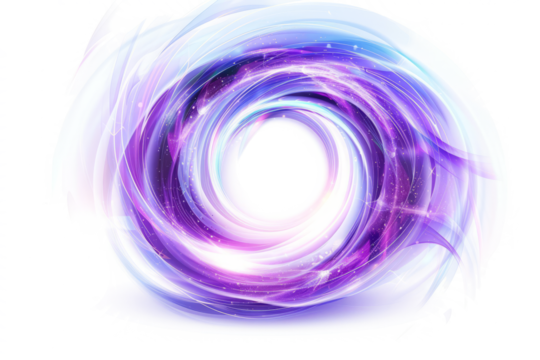 magical portal opening, with swirling vortex and light beams on white background.