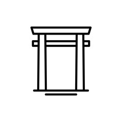 Icon Building japan big gate symbols editable file