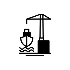 Icon Building harbor symbols editable file