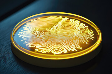 A Glowing Symphony of Life: Intricate Patterns of Bacteria in a Petri Dish