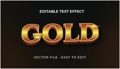 gold typography Editable text effect 3d Traditional Cartoon template style premium vector