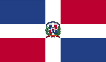 Illustration of Dominican Republic flag
