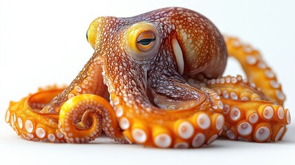 Fototapeta premium Closeup of a Vibrant Octopus with Intricate Tentacles