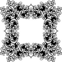 Vintage ornament frame for wedding