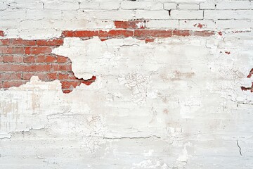 Whitewashed brick wall