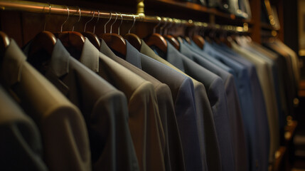 Obraz premium ハンガーにかかったビジネススーツ_business suit on hanger