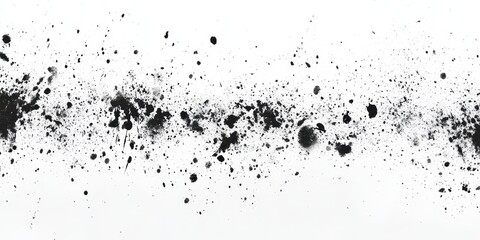 Obraz premium Black and gray spots create a grunge style pattern on a clean white background