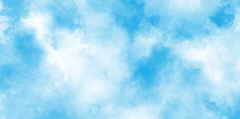 Grunge abstract cloudy blue smog texture art design, blue watercolor painting textured cloudy blue sky background, Natural Blue sky watercolor background texture for cover design.	