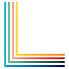 Groovy Rainbow Line Illustration Design. Vintage Color Style, Isolated Vector Graphic in Abstract Decoration. 