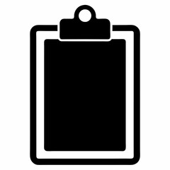 Clip-board Black silhouette