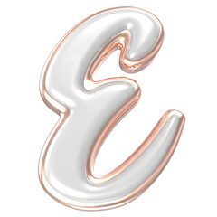 f font white 3d rendering