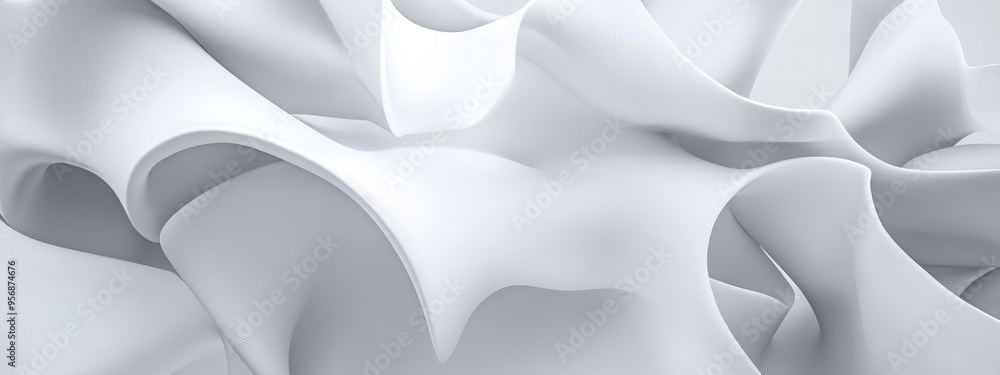 Aufkleber Abstract white background with 3D rendering and illustration