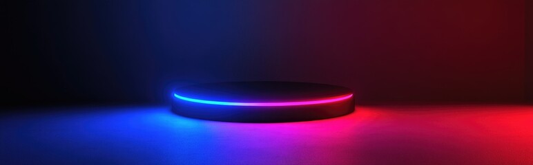 Minimalistic abstract backdrop with a pedestal 3D illustration and rendering