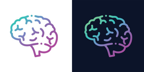 Artificial Intelligence AI Chip in Human Head. Artificial Intelligence icon with Machine learning, digital skills, generative AI, AI technology, algorithm, virtual intelligence and future