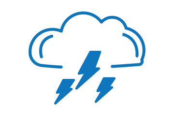 Thunderstorm icon. Vector and glyph