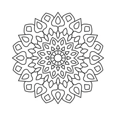 Mandala Ethnic decorative element. Hand drawn backdrop. Islam, Arabic, Indian, ottoman motifs. Boho style. Vector for coloring page for adults