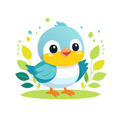 Bird Cute Small Cartoon Baby Animal Character
