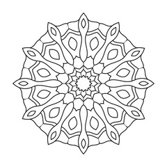 beautiful mandala art for coloring book, Vector Mandala design for henna and tattoo design