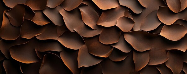 Fototapeta premium Stunning abstract design featuring layered brown shapes, perfect for backgrounds or artistic projects.