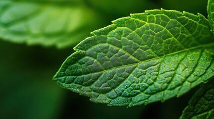 Fototapeta premium Close Up of Mint Leaf