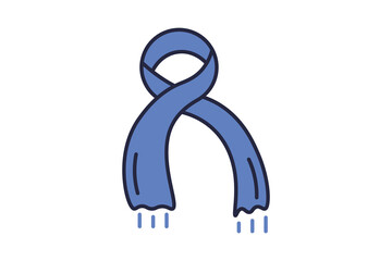 Scarf icon. icon related to fashion. suitable for web site, app, user interfaces. flat line icon style