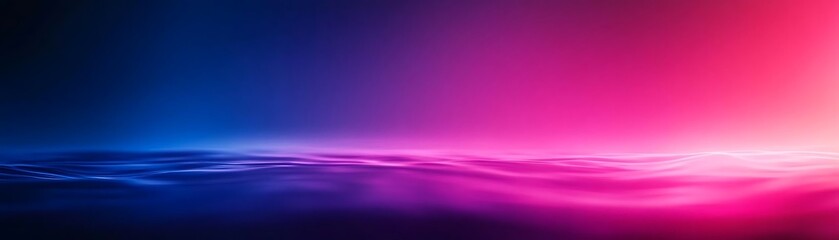 Abstract Background with Blue and Pink Gradient and Wavy Lines