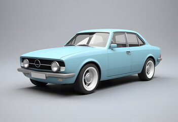 Luxury car isolated on white background. 3d rendering - illustration
