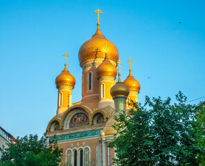 St. Nicholas Russian Church (Biserica Rusă), near University Square in the old town of Bucharest,...