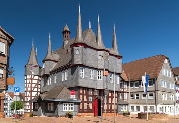 Altes Rathaus von Frankenberg (Eder) in Hessen, Deutschland