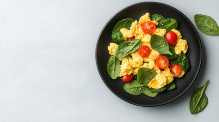 Stir-fried vegetable medley with fresh tomato and pepper, served with a side salad and a bed of fluffy rice, makes for a healthy and satisfying dinner