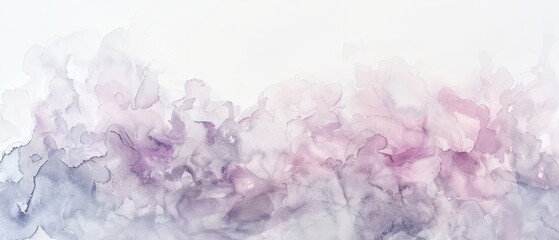 A soft watercolor landscape with elegant shades of purple and gray, perfect for backgrounds and creative designs.